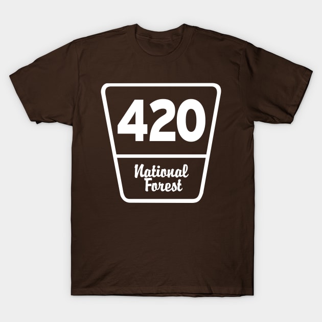 National Forest Road 420 T-Shirt by LeftWingPropaganda